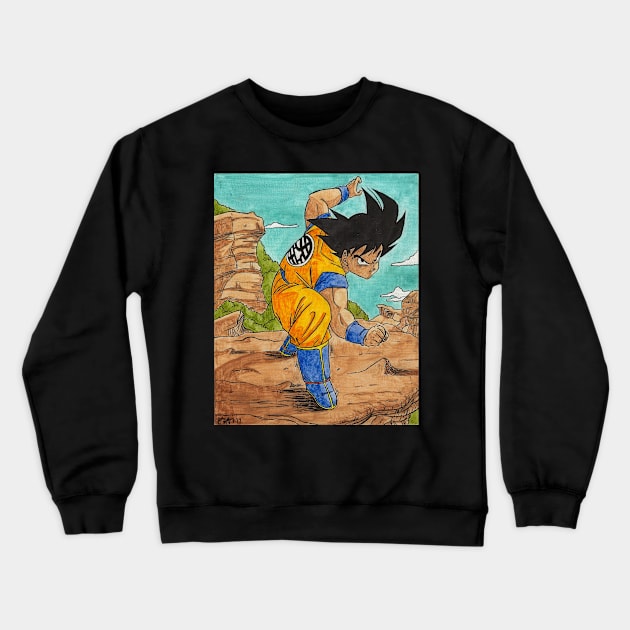 Goku (Painted) Crewneck Sweatshirt by S3NTRYdesigns